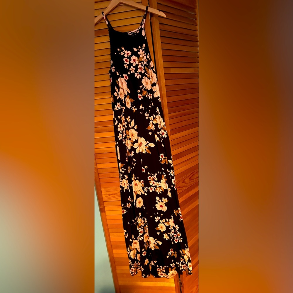 Floral Black Maxi Dress